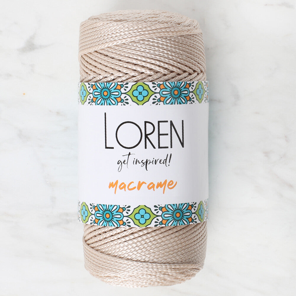 Loren Macrame Bej El Örgü İpi - RM 030